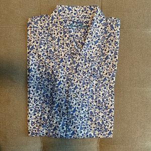 Alan Flusser Men's XXL short sleeve shirt paisley